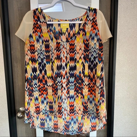 Anthropologie Tops - Maeve Anthropologie Chevron Blouse